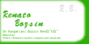 renato bozsin business card